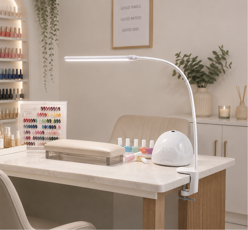 nail desk lamp with clamp