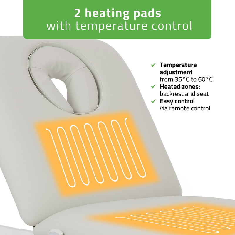 Electric Heated Beauty Couch - Camilla Ergo 2 - 3 Colours Available - SalonServe Hair & Beauty Supplies Ltd