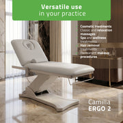Electric Heated Beauty Couch - Camilla Ergo 2 - 3 Colours Available - SalonServe Hair & Beauty Supplies Ltd