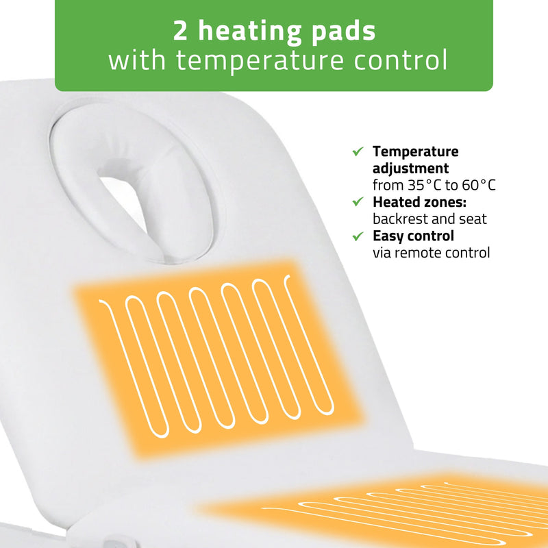 Electric Heated Beauty Couch - Camilla Ergo 2 - 3 Colours Available - SalonServe Hair & Beauty Supplies Ltd