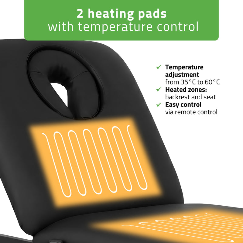 Electric Heated Beauty Couch - Camilla Ergo 2 - 3 Colours Available - SalonServe Hair & Beauty Supplies Ltd