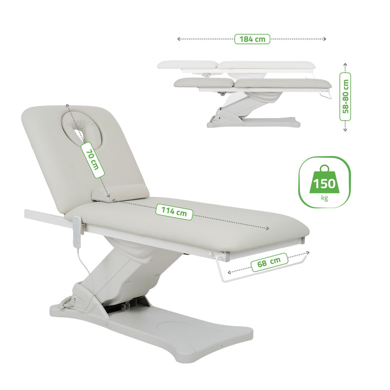 Electric Heated Beauty Couch - Camilla Ergo 2 - 3 Colours Available - SalonServe Hair & Beauty Supplies Ltd