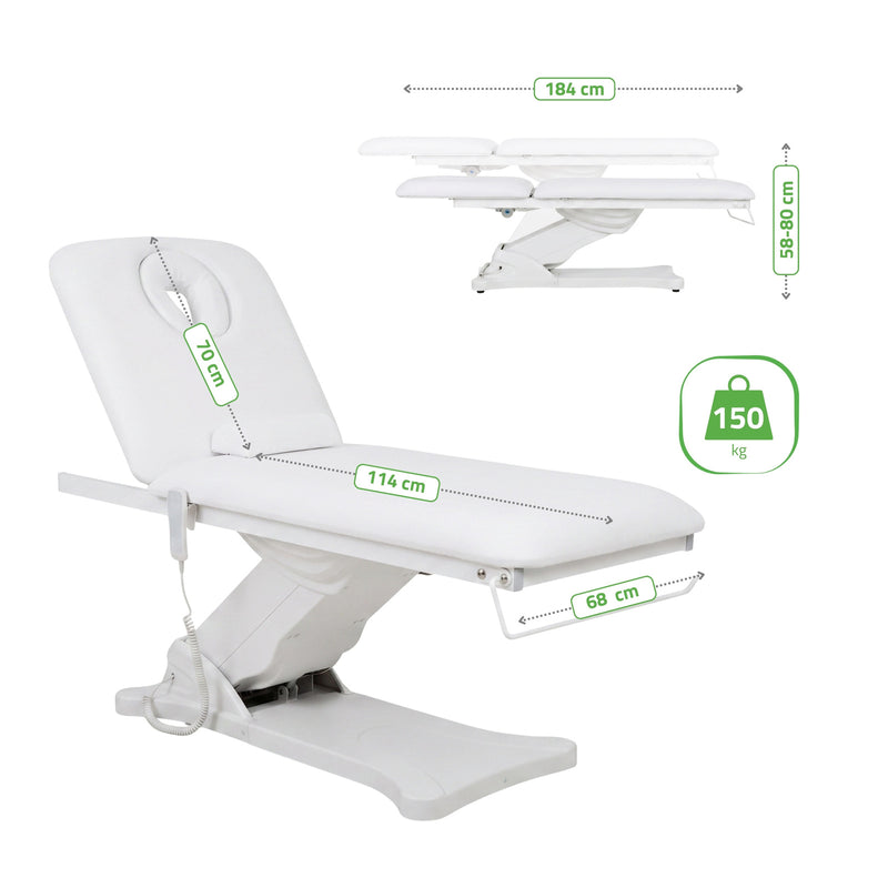Electric Heated Beauty Couch - Camilla Ergo 2 - 3 Colours Available - SalonServe Hair & Beauty Supplies Ltd