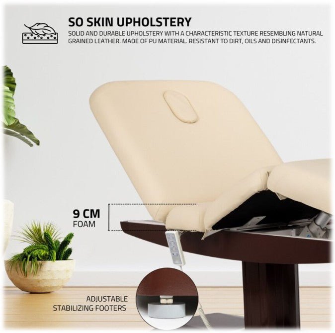 Libra 4 HEAT So Skin Heated Electric Treatment Bed - Beige - SalonServe Hair & Beauty Supplies Ltd