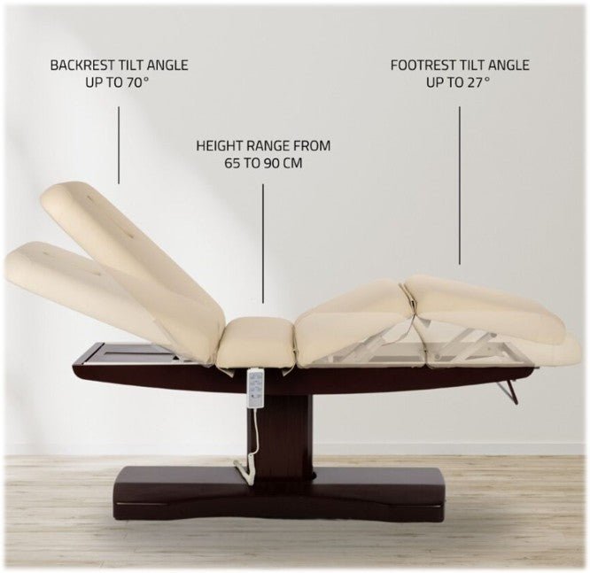 Libra 4 HEAT So Skin Heated Electric Treatment Bed - Beige - SalonServe Hair & Beauty Supplies Ltd