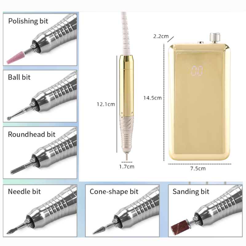 SalonServe Professional 45,000RPM E-File Nail Drill - 3 Colours Available