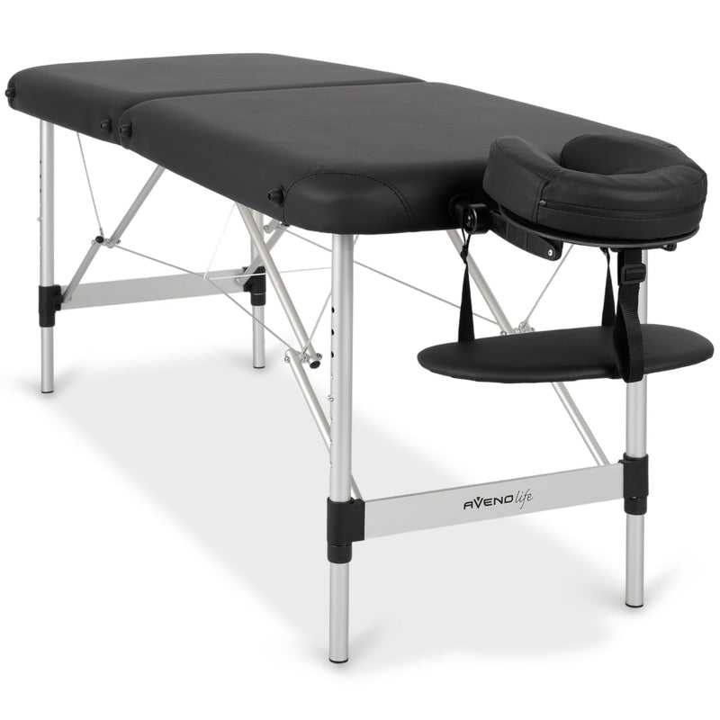Lightweight Habys Nina Portable Massage Table Comfy Base K515 - Black - SalonServe Hair & Beauty Supplies Ltd