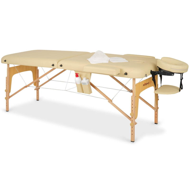 Habys Sofia Portable Massage Table Comfy Base K533 - Beige - SalonServe Hair & Beauty Supplies Ltd