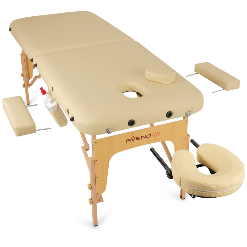 Habys Sofia Portable Massage Table Comfy Base K533 - Beige - SalonServe Hair & Beauty Supplies Ltd
