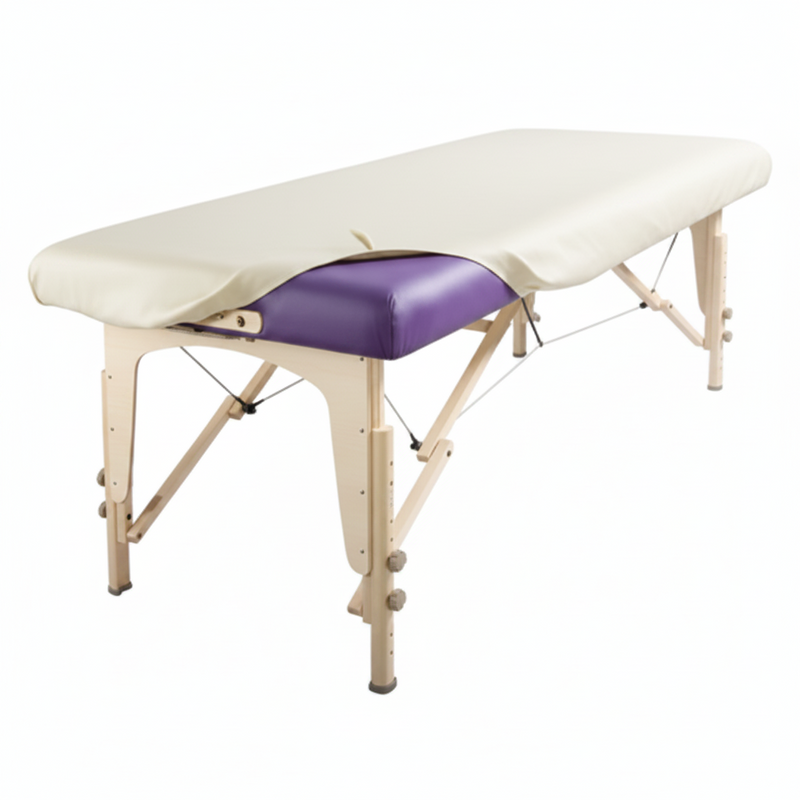tan coloured vinyl couch cover protector