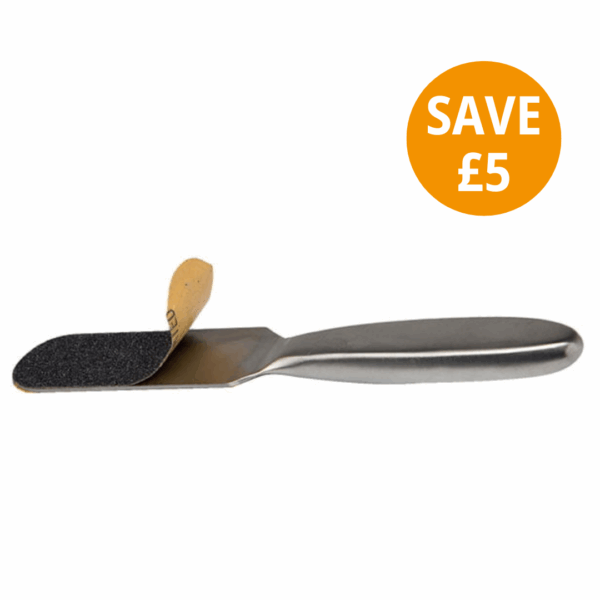 Stainless Foot File with peel off refill grits