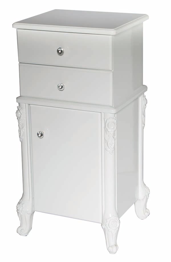 Boutique 2 Drawer & Cupboard Cabinet White