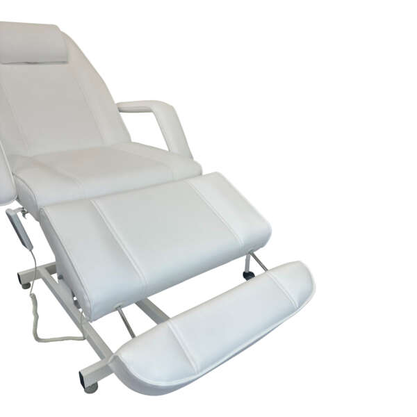 electric beauty salon treatment couch with pull out footrest
