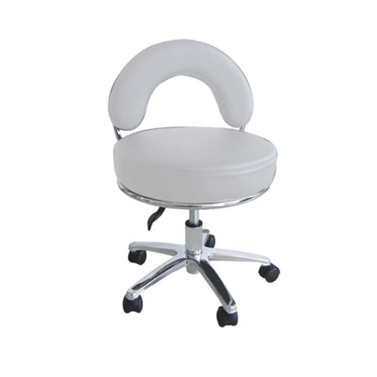 white pedicure stool