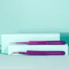 Straight and Curved Tweezers - Purple