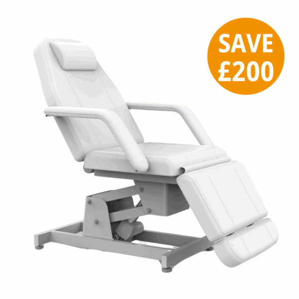 3 Section Fully Electric Beauty Bed - White