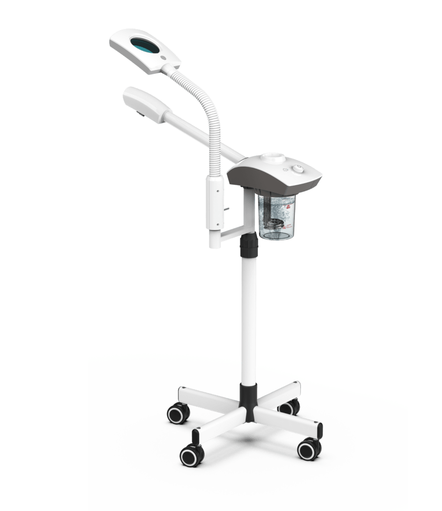 2 in 1 Facial Steamer and Mag Lamp - White