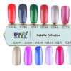 Gelease Go For Gold Metallic Collection - 12 x 15ml Soak Off Polish Gel - Image 2