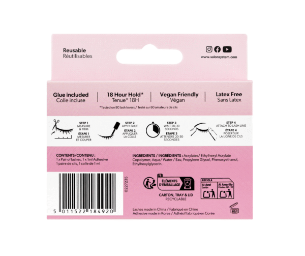 NEW Salon System Strip Lash - 132 Wispy Light - Image 4