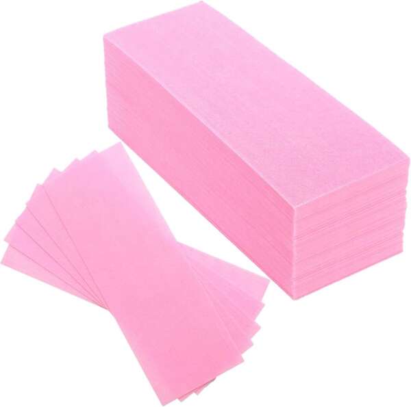 Pink Paper Wax Strips - 100 Pack