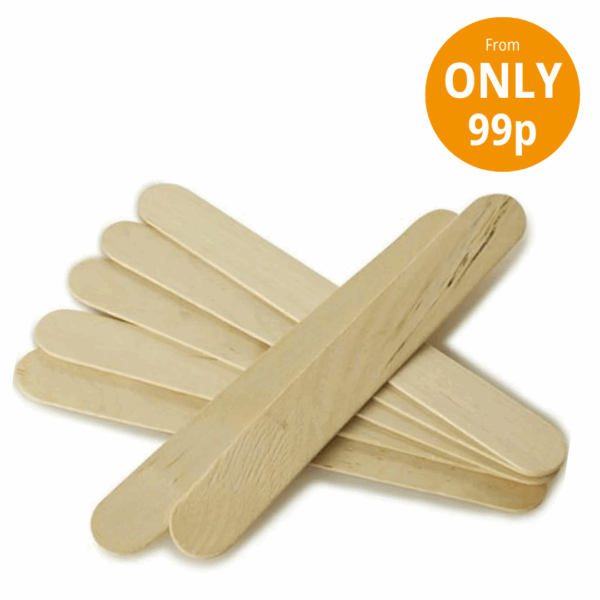 Large Wooden Waxing Spatulas - 100 pack