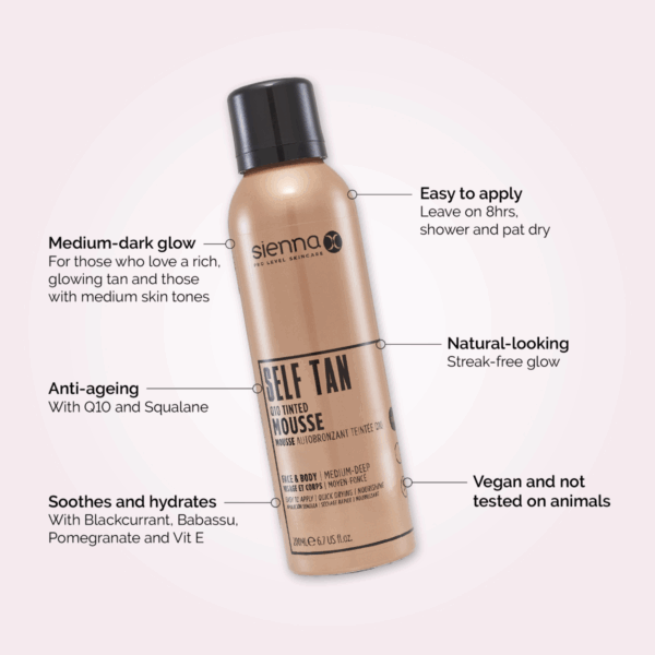 Sienna X Self Tan Q10 Tinted Self Tan Mousse - Image 2