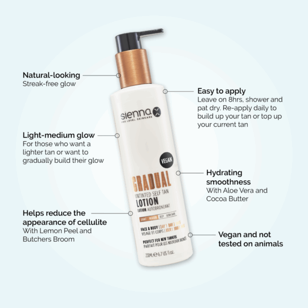 Sienna X GRADUAL Untinted Self Tan Lotion - Image 2