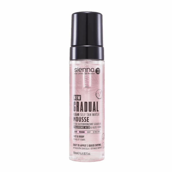 NEW Sienna X Gradual Clear Tan Mousse - 190ml