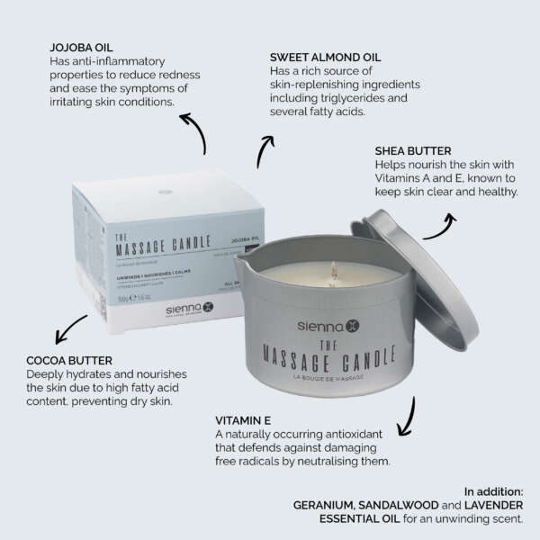 Sienna X Relaxation Massage Oil Candle - Image 4